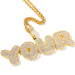 Hiphop Iced out Bubble Customized Name Necklace