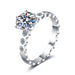Honey Comb Shape Moissanite Solitaire Engagment Ring