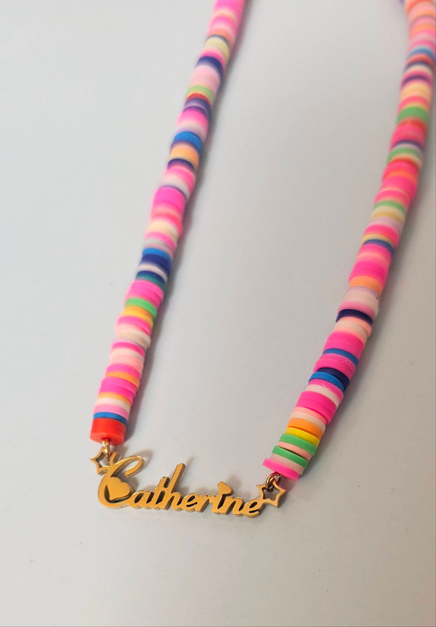 Colorful Name Necklace for Girl & Women-Girl Custom Name Necklace-Sairahaz Jewelers