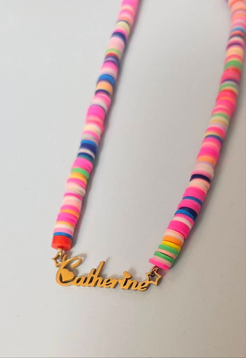 Colorful Name Necklace for Girl & Women-Girl Custom Name Necklace-Sairahaz Jewelers