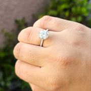 Round Moissanite Engagement Ring-Rings-Sairahaz Jewelers
