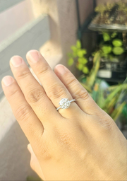 Round Moissanite Engagement Ring-Rings-Sairahaz Jewelers