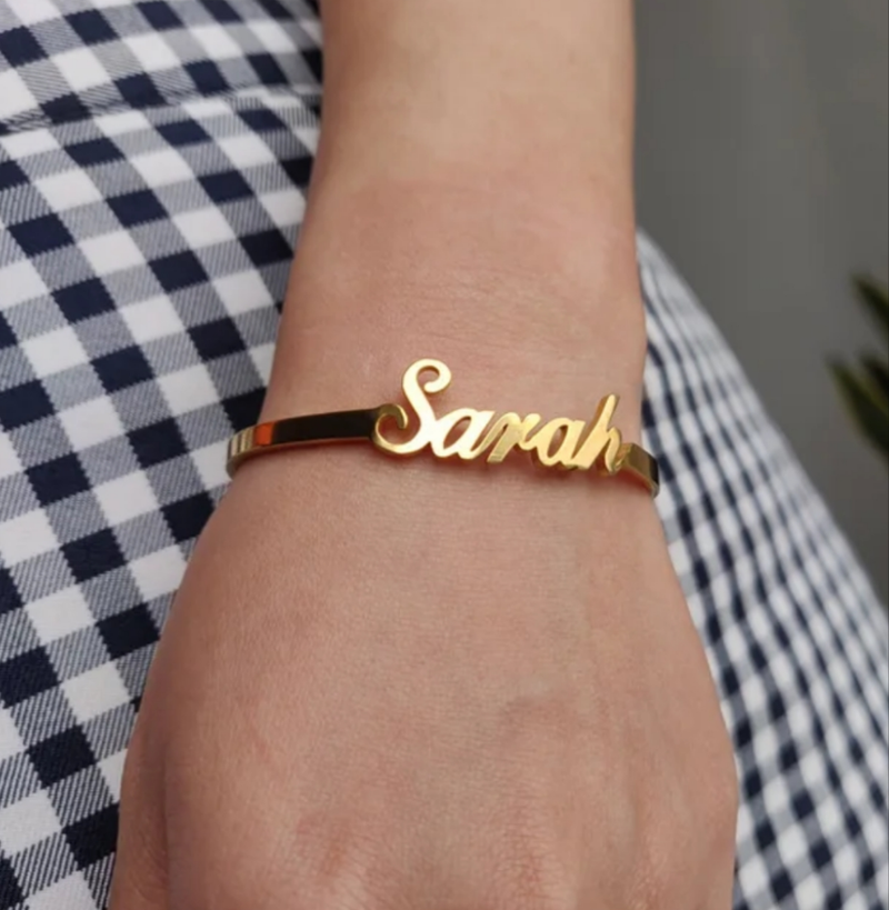 Bangle Custom One Name Bracelet