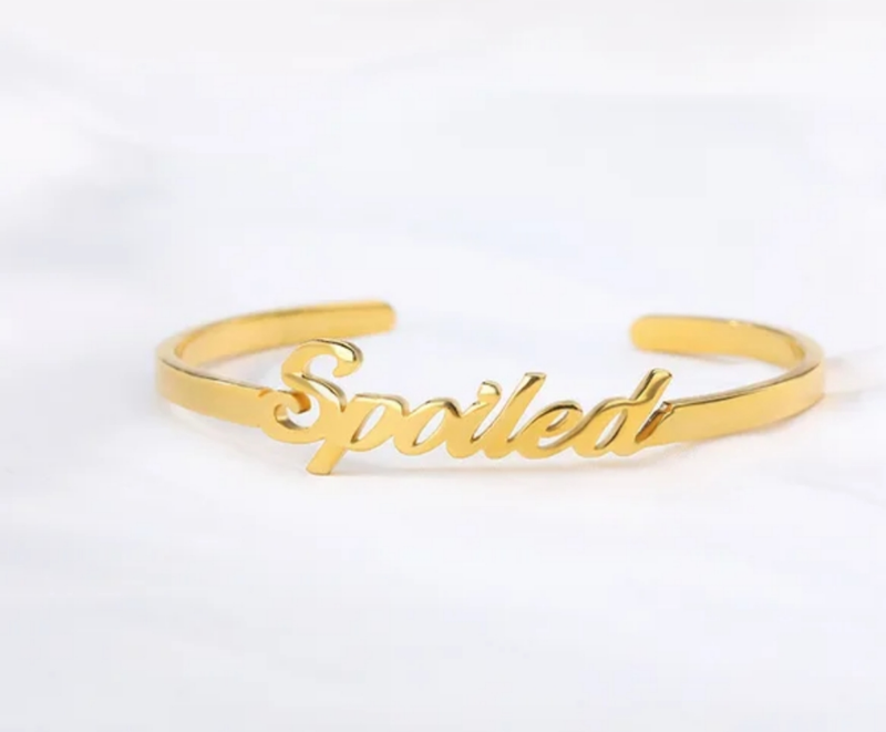 Bangle Custom One Name Bracelet