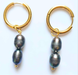 Genuine Real Pearl Earrings - Black Pearl Earrings-Pearl Earrings-Sairahaz Jewelers