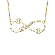 Inifinity custom name baseball necklace