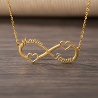 Infinity Hearts Name Necklace - view 1