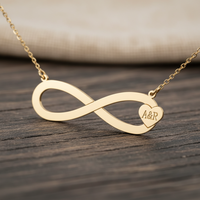 Infinity Initials Name Necklace - view 1