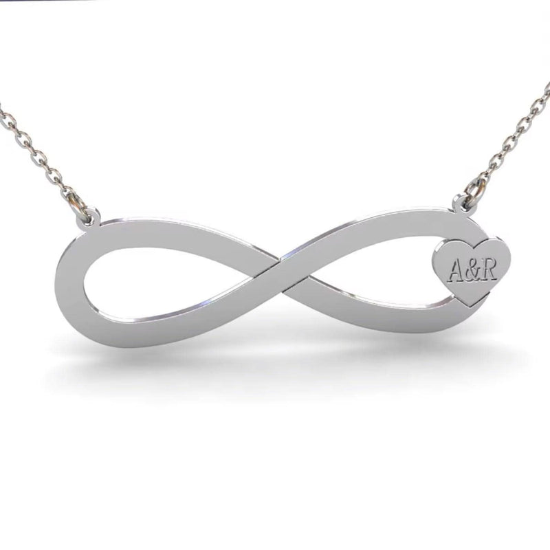 Infinity Initials Name Necklace-Custom Name Necklace-Sairahaz Jewelers
