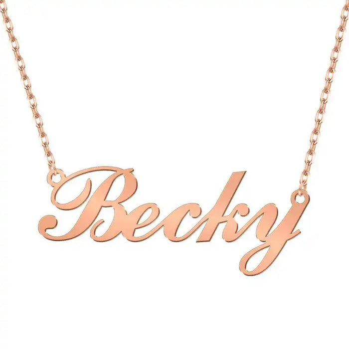 Name Necklace Customized Jewelry for Women 925 Sterling Silver Name Necklace Custom Name Pendant Elegant Personalized Necklace