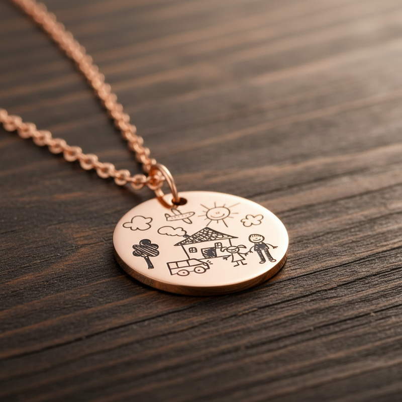 Kids Drawing Necklace