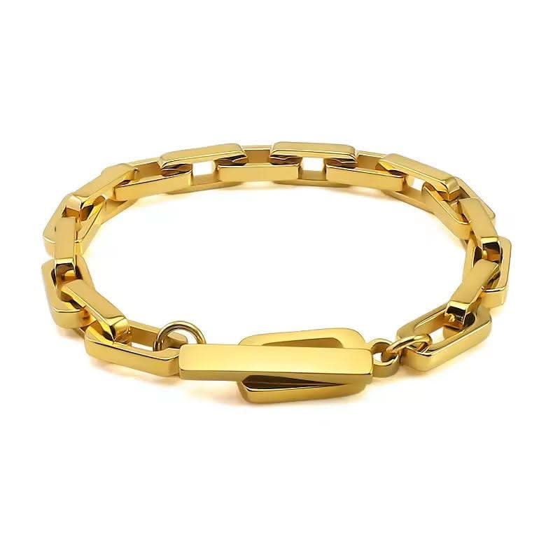 Silver - Chunky Link Chain Bracelet - Anniversary Gift - Sairahaz