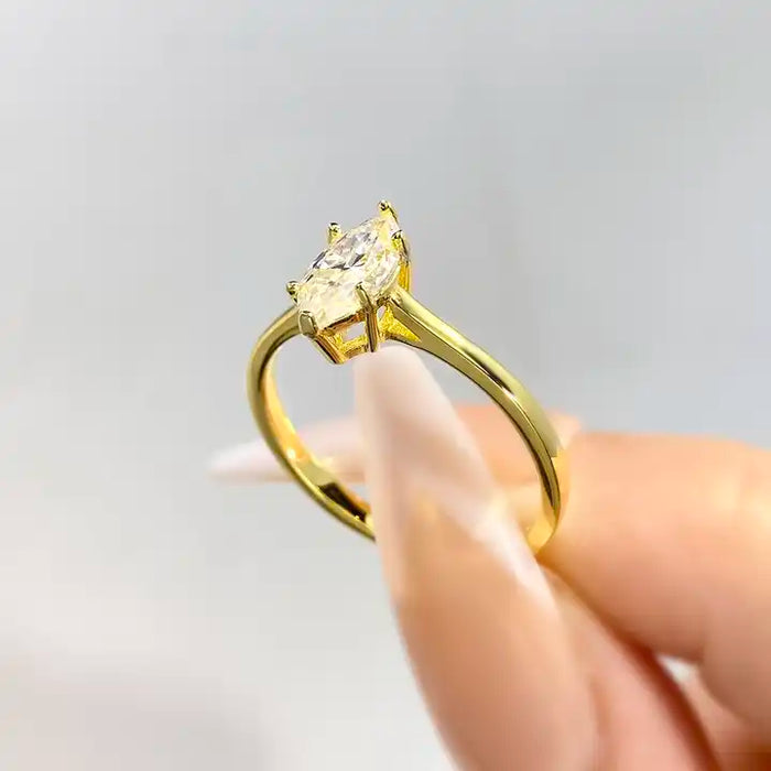 Marquise Cut 1 Carat Moissanite Diamond Ring