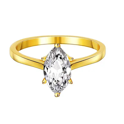 Marquise Cut 1 Carat Moissanite Diamond Ring-Rings-Sairahaz Jewelers