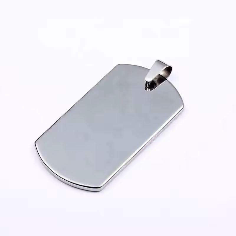 Men's Engraved Tungsten Dog Tags-Custom Name Necklace-Sairahaz Jewelers