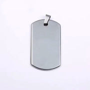 Men's Engraved Tungsten Dog Tags-Custom Name Necklace-Sairahaz Jewelers