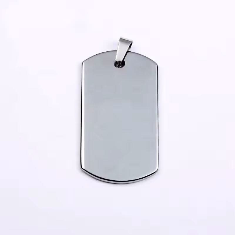 Men's Engraved Tungsten Dog Tags-Custom Name Necklace-Sairahaz Jewelers