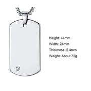 Men's Engraved Tungsten Dog Tags-Custom Name Necklace-Sairahaz Jewelers