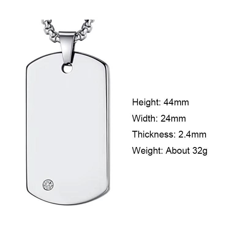 Men's Engraved Tungsten Dog Tags-Custom Name Necklace-Sairahaz Jewelers