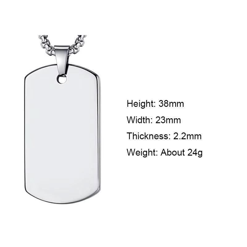 Men's Engraved Tungsten Dog Tags-Custom Name Necklace-Sairahaz Jewelers