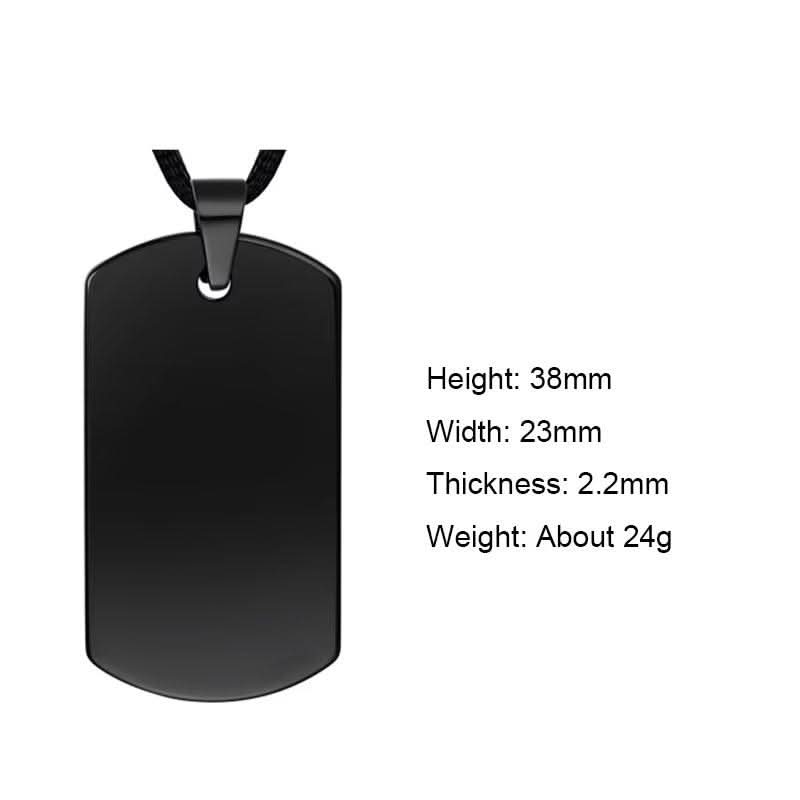 Men's Engraved Tungsten Dog Tags-Custom Name Necklace-Sairahaz Jewelers