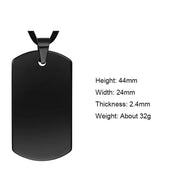 Men's Engraved Tungsten Dog Tags-Custom Name Necklace-Sairahaz Jewelers