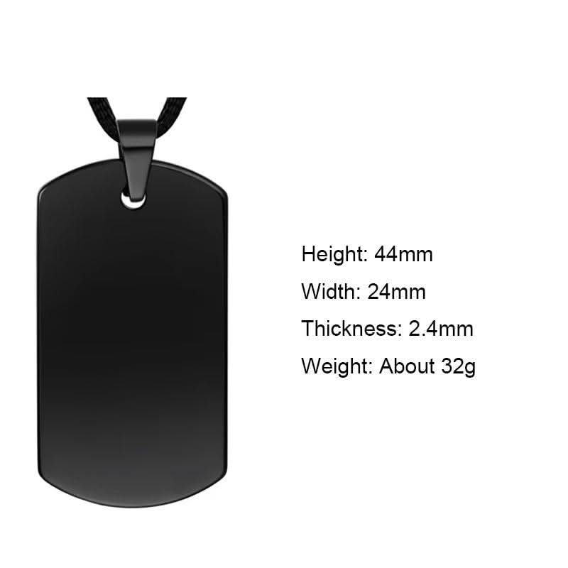 Men's Engraved Tungsten Dog Tags-Custom Name Necklace-Sairahaz Jewelers