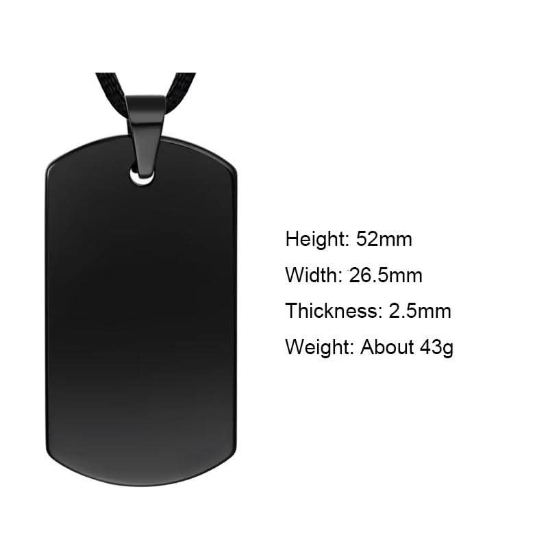 Men's Engraved Tungsten Dog Tags-Custom Name Necklace-Sairahaz Jewelers