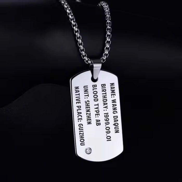 Men's Engraved Tungsten Dog Tags