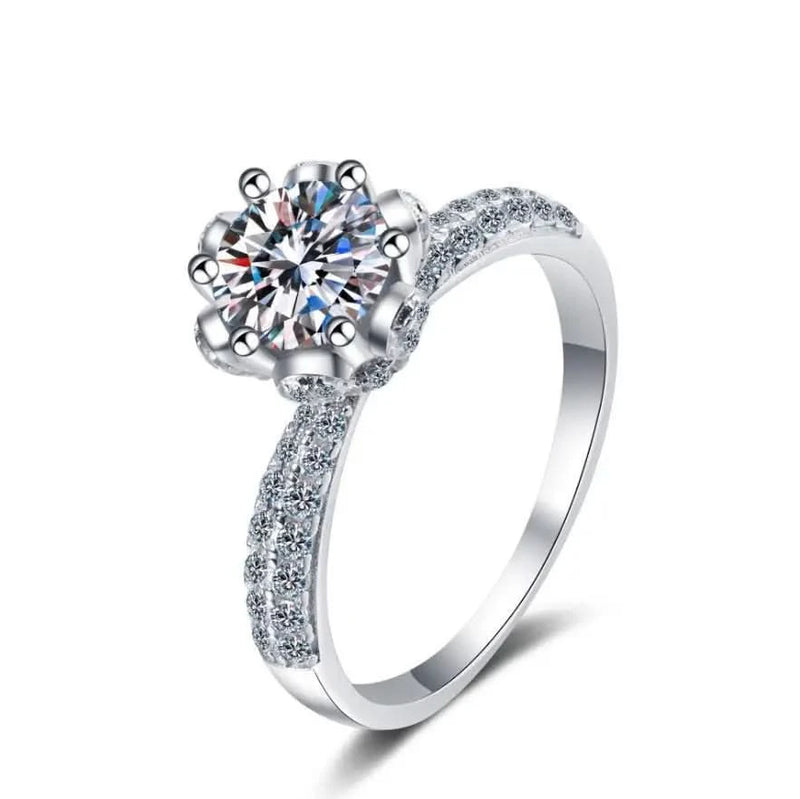 Round 1 Carat Moissanite Solitaire Engagment Ring