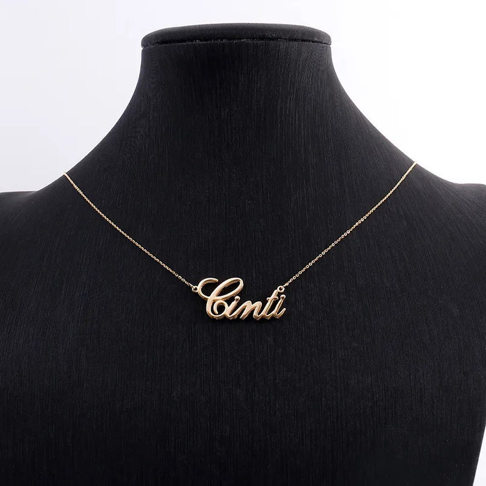 18K Gold Name Necklace-Custom Name Necklace-Sairahaz Jewelers