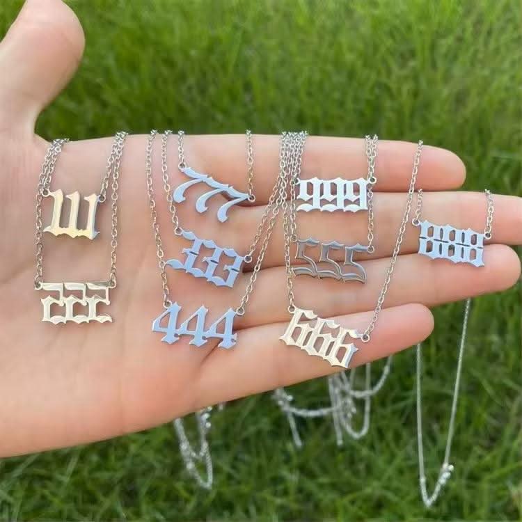 Number Name Necklace 925 Sterling Silver-Custom Name Necklace-Sairahaz Jewelers