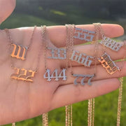 Number Name Necklace 925 Sterling Silver-Custom Name Necklace-Sairahaz Jewelers
