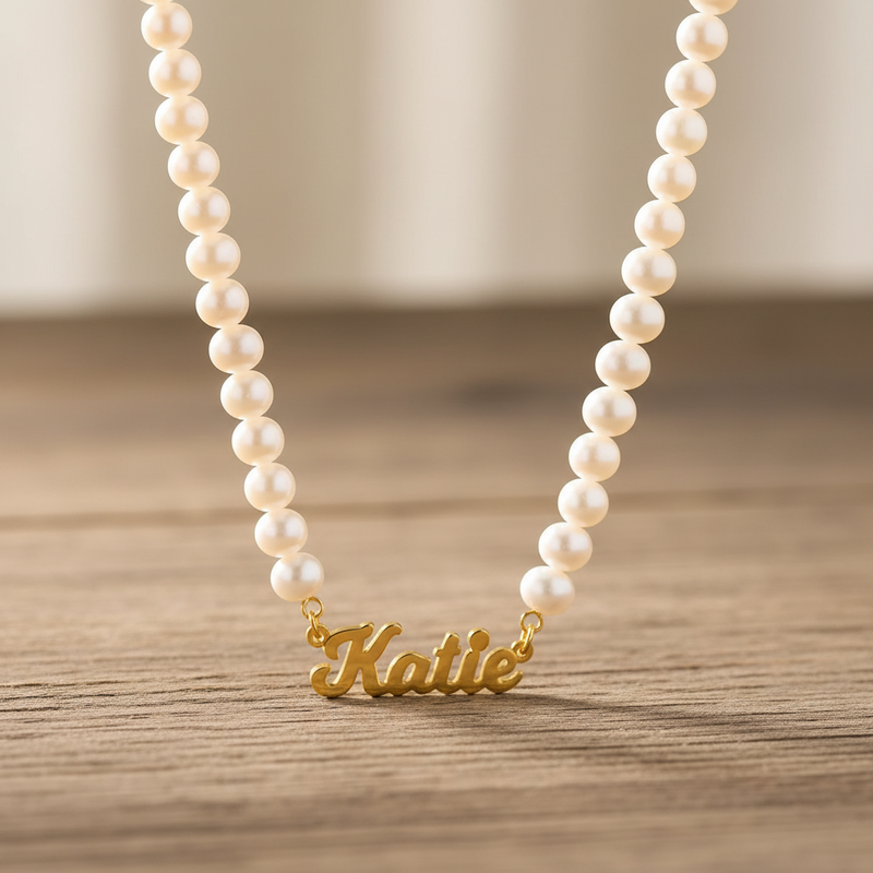 Freshwater Pearl Name Necklace