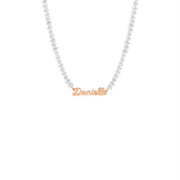 Freshwater Pearl Name Necklace-Custom Name Necklace-Sairahaz Jewelers