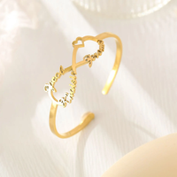 Personalized infinity name bracelet with custom lettering