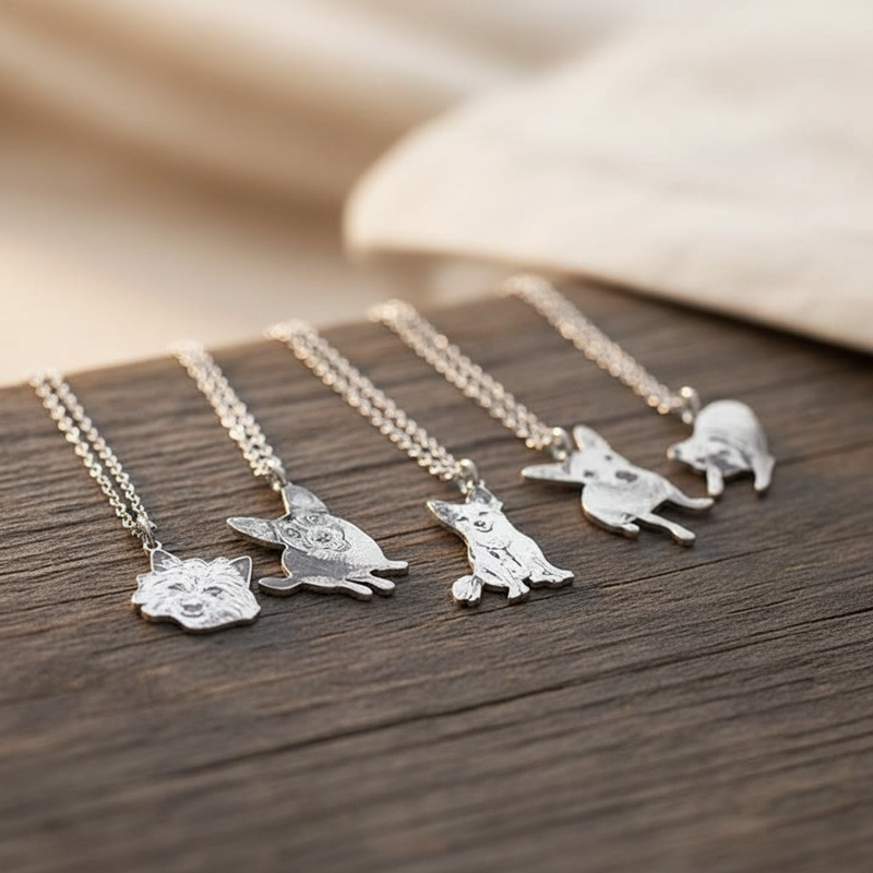 Custom Photo Necklace – Personalized Picture Pendant in Gold, Silver & Rose Gold