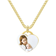 Picure Heart Pendent Caharm Necklace
