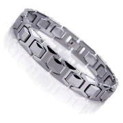 Polished Tungsten Carbide Link Bracelet
