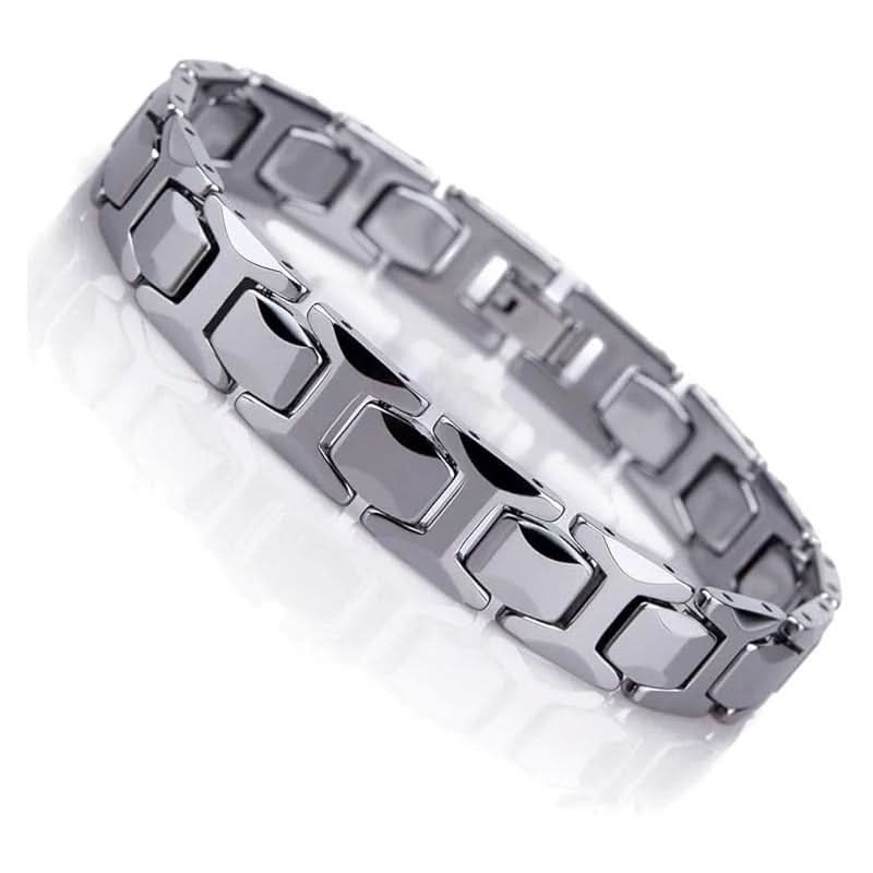 Polished Tungsten Carbide Link Bracelet