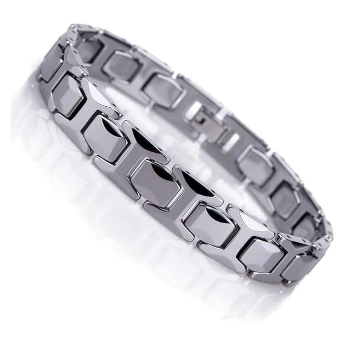 Polished Tungsten Carbide Link Bracelet