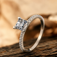 Princess Cut Lab Grown Diamond Solitaire Engagement Ring