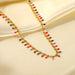 Rainbow Drops Necklace Multicolor Station 18k Gold plated -Gift for her - Gift for Wife