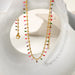 Rainbow Drops Necklace Multicolor Station 18k Gold plated -Gift for her