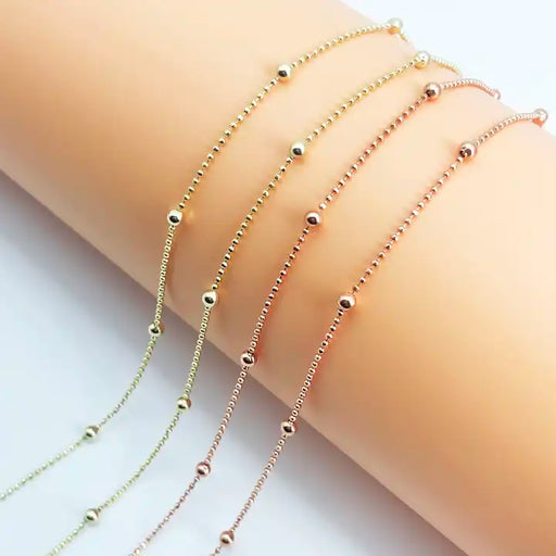 Rosary Beads Chain Necklace Minimalist Jewelry for Women Tiny Chain-chain-Sairahaz Jewelers