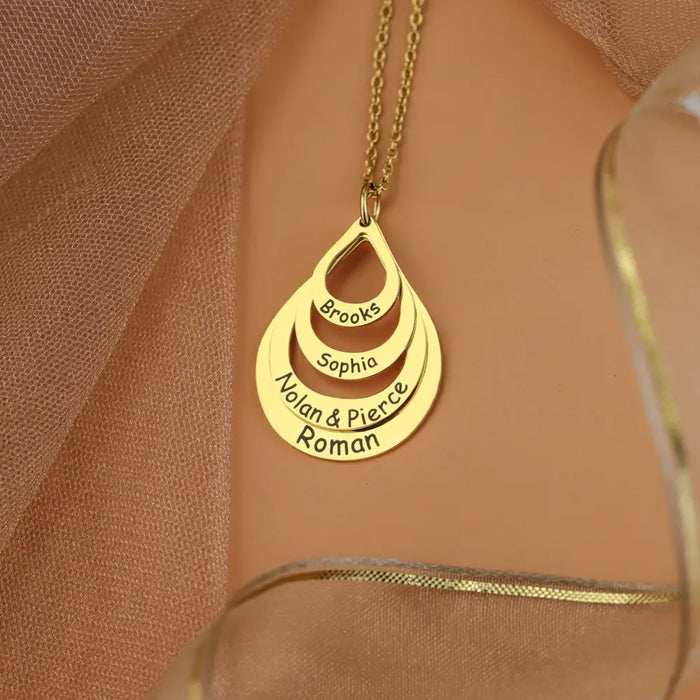 Gold Personalized Teardrop Name Necklace in 18K Gold Vermeil – Custom Gift