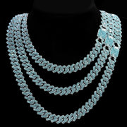 14mm Iced Out Hip Hop Cuban Link Chain-Cubin Chains-Sairahaz Jewelers
