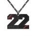 Baseball Number Engraved Necklace-Custom Baseball Necklace-Sairahaz Jewelers