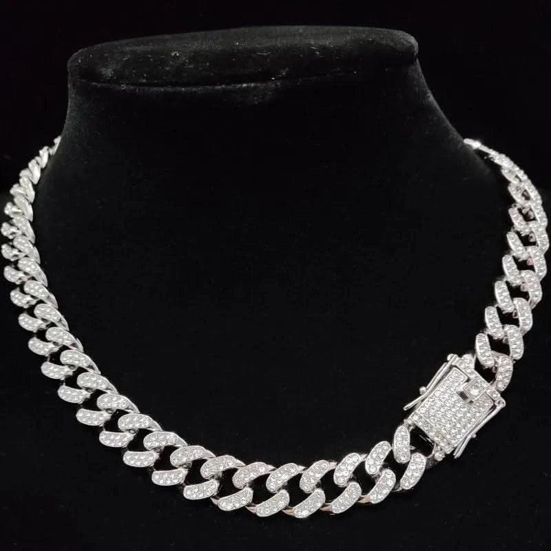 13mm Hip Hop Iced Out Diamond Cuban Chain-Cubin Chains-Sairahaz Jewelers