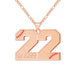 Baseball Number Engraved Necklace-Custom Baseball Necklace-Sairahaz Jewelers